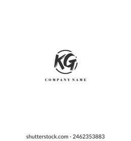 Initial KG brush logo company trend identity