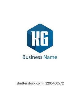 Initial KG Letter Logo Design