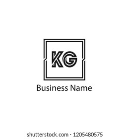 Initial KG Letter Logo Design