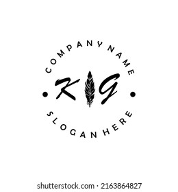 Initial KG letter logo vector illustration