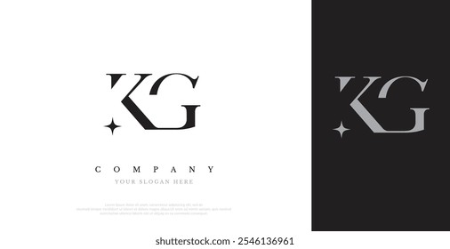 Vetor de design inicial do logotipo KG 