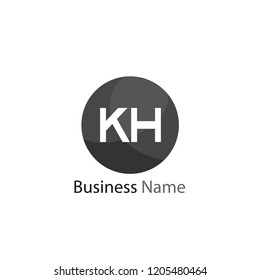 Initial KH Letter Logo Design