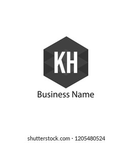 Initial KH Letter Logo Design