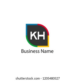 Initial KH Letter Logo Design