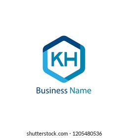 Initial KH Letter Logo Design