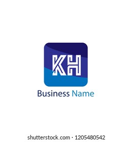 Initial KH Letter Logo Design