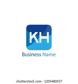 Initial KH Letter Logo Design