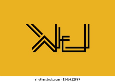 Initial KJ JK modern monogram and elegant logo design, Professional Letters Vector Icon Logo on background.