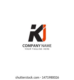 Initial KJ logo design template vector