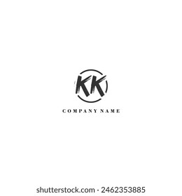 Initial KK brush logo company trend identity