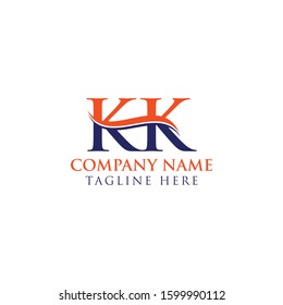 Initial KK letter Logo Design vector Template. Abstract Letter KK logo Design
