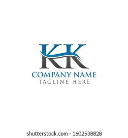 Initial KK letter Logo Design vector Template. Abstract Letter KK logo Design