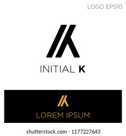 initial K,KA elegant logo template vector illustration. logo type, monoline.