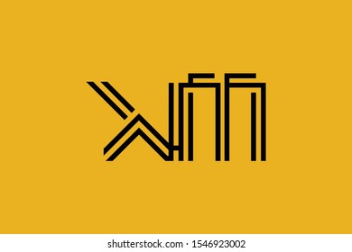 Initial KM MK modern monogram and elegant logo design, Professional Letters Vector Icon Logo on background.