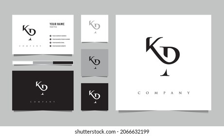 Initial KP logo and business card
