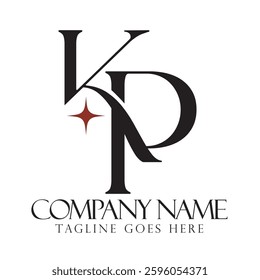 Initial KP or PK creative, modern, and elegant vector logo design templates for luxury business