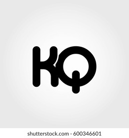 initial kq black business logo