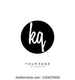 Initial KQ handwriting logo vector