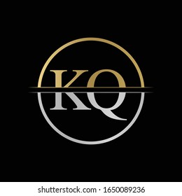 Initial KQ letter Logo Design vector Illustration. Abstract Letter KQ logo Design