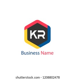 Initial KR Logo Template Design