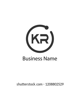 Initial KR Logo Template Design