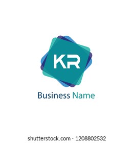 Initial KR Logo Template Design