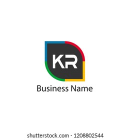 Initial KR Logo Template Design
