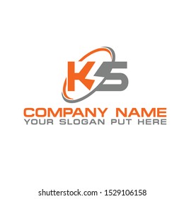 Initial  KS, K, S, logo And electrical logo design 