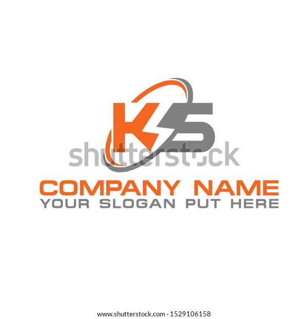 初期のks K S ロゴ 電気ロゴデザイン のベクター画像素材