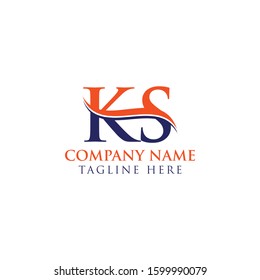 Initial KS letter Logo Design vector Template. Abstract Letter KS logo Design