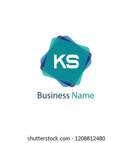 Initial KS Logo Template Design