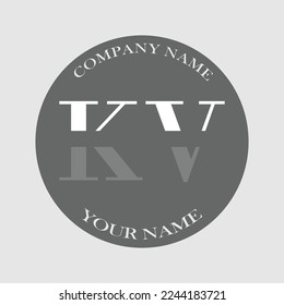 Initial-KV-Brief-Logo-Typografie elegante moderne Illustration Monogramm kreativ