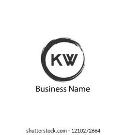 Initial KW Logo Template Design