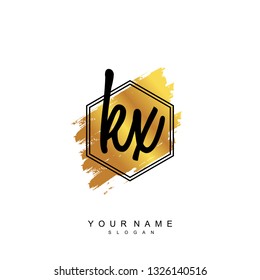 Initial KX handwriting logo vector