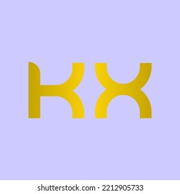 Initial KX letter Logo Design Template Vector  illustration.