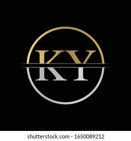 Initial KY letter Logo Design vector Illustration. Abstract Letter KY logo Design