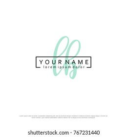 Initial L & B elegant logo template vector