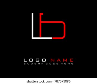 Initial L & B minimalist logo template vector