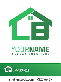 Initial L and B real estate logo template vector