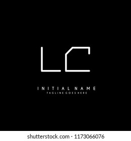 Initial L C minimalist modern logo identity vector