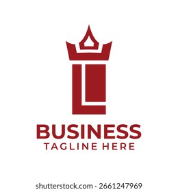 inicial L Crown icon design de logotipo