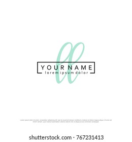 Initial L & L elegant logo template vector