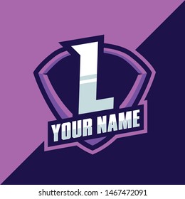 Initial L Gaming Logo Design Template Inspiration