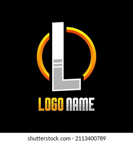 Initial L Gaming Logo Design Template Inspiration, Vector Illustration.