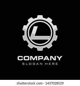 Initial L gear logo template vector illustration