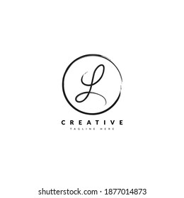Initial L handwritten signature logotype. Typography for company and business logo. Vector logo design.