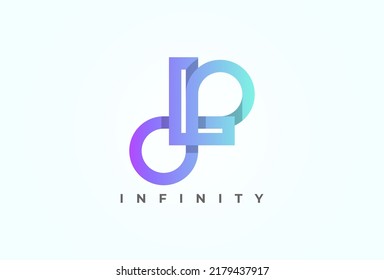 Initial L Infinity Logo, letter L with infinity icon combination, suitable for technology, brand and company logos, vector illustration