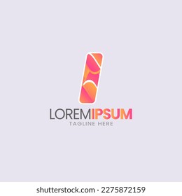 Initial l letter abstract gradient logo. Premium business logotype. Graphic alphabet symbol for corporate business identity.