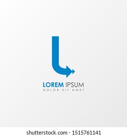 Initial l Letter Arrow icon logo design template element. Suitable for business, company group. Vector Illustration 