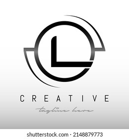Initial L letter Black Color With White Background Logo Design vector Template. Initial Letter L Logo Design.